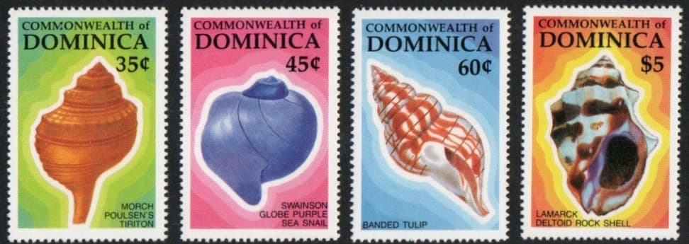 Dominica Stamp 1019-1022 - Sea Shells