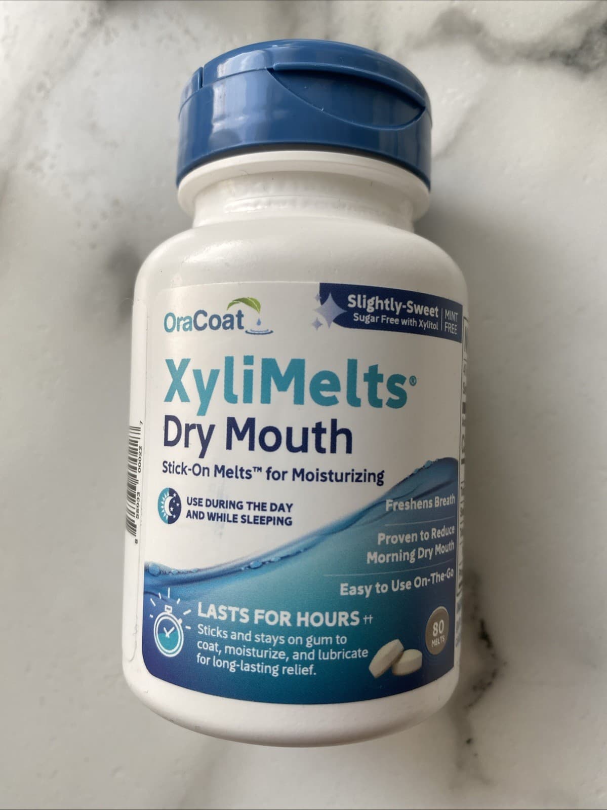 Oracoat Xylimelts for Dry Mouth, Mint Free, 80 Ct Exp 9/2026+