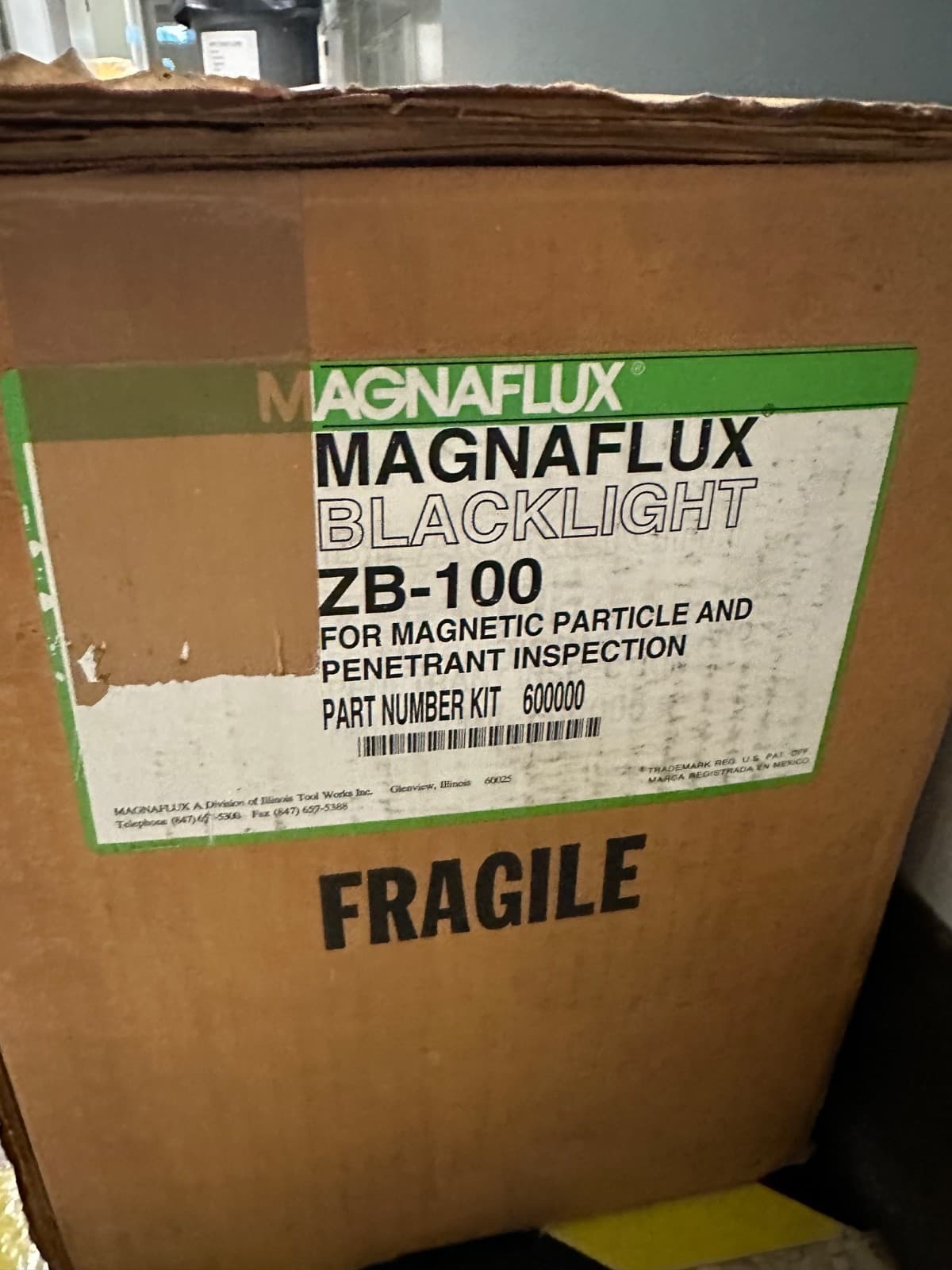 magnaflux magnetic particle ZB-100 Black Light Part # 600005