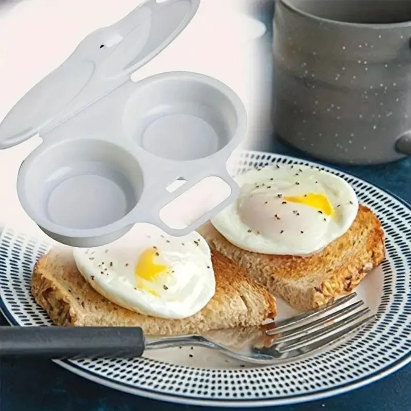 Kitchen Microwave Egg Poacher Poached Egg Cooker Egg Maker Poached Egg Steamer