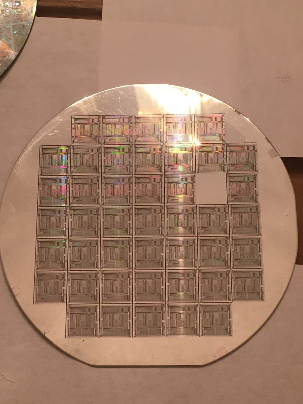 4" XEROX A3A Printer Silicon Wafer 1980s Rare Vintage CPU Chip