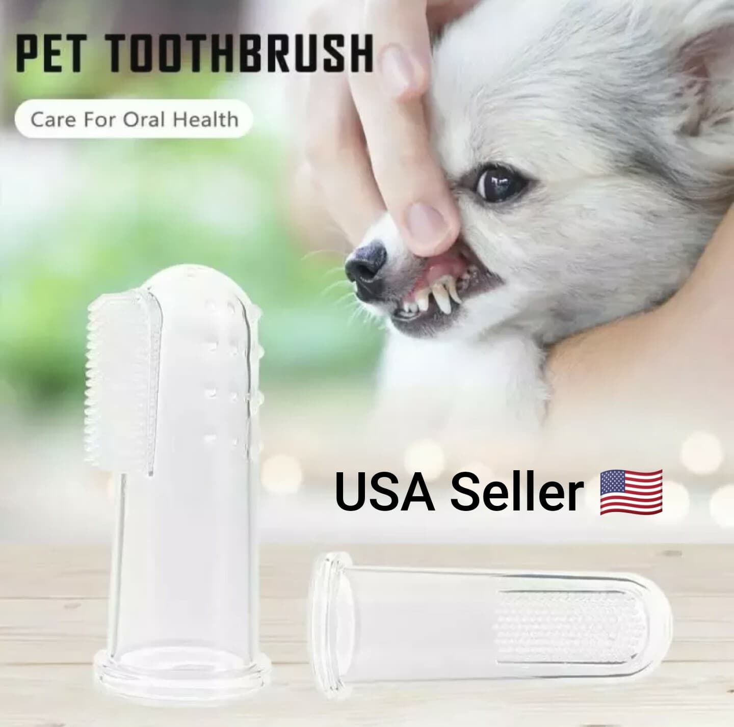 1pcs Soft Finger Toothbrush Pet Dog Dental Cleaning Teeth Care Hygiene Brush