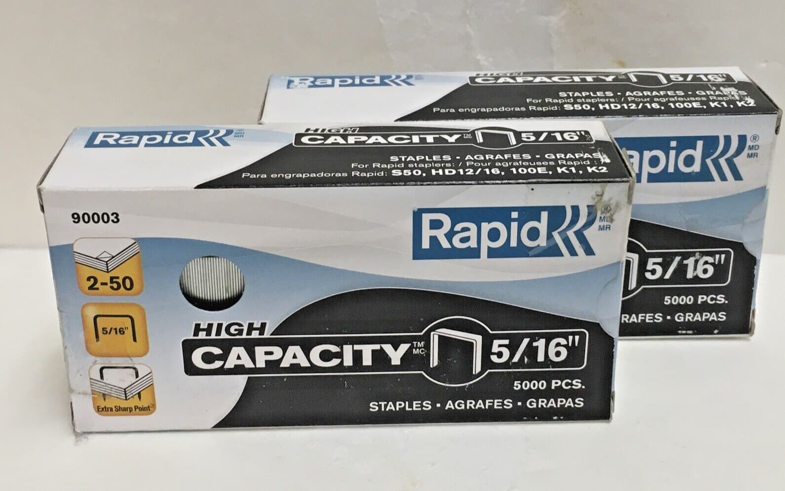 Lot of 2 Rapid High Capacity Staples,5/16-Inch, 5,000 per Bx Heavy-Duty Staples
