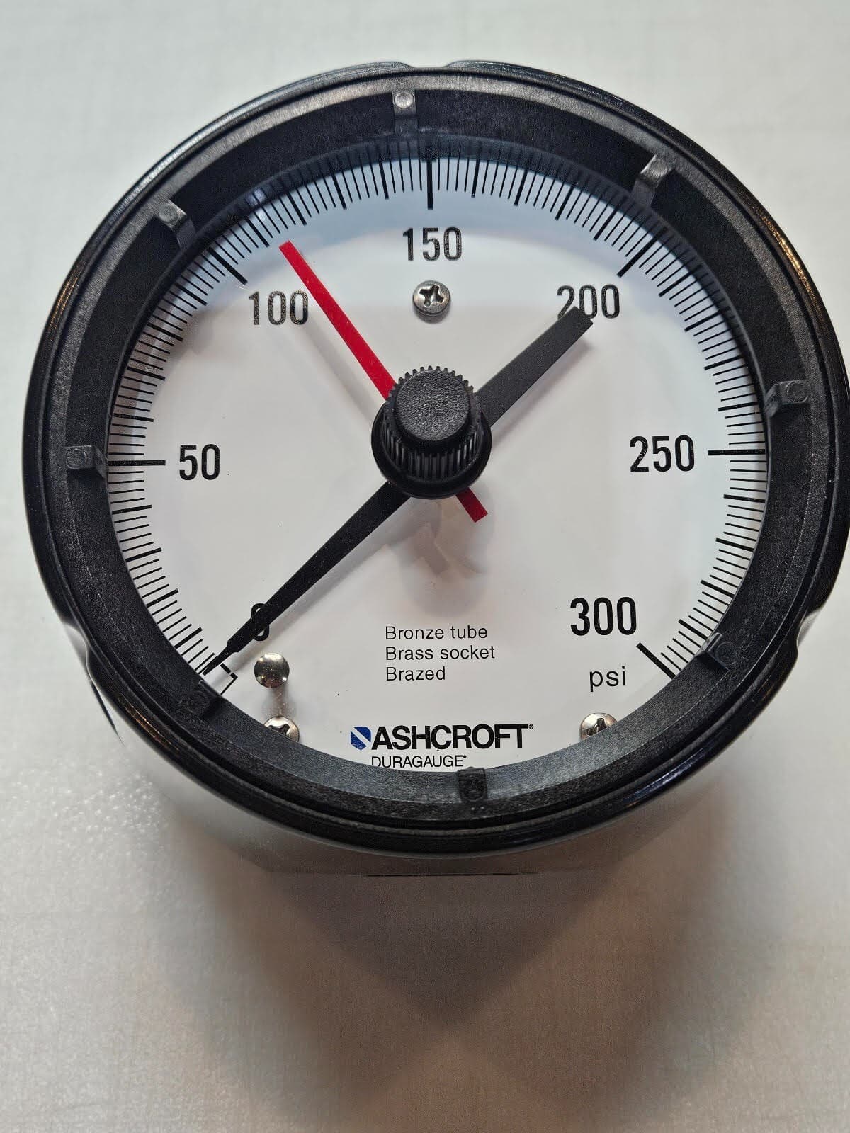 ASHCROFT 45-1279AS-02B-XE0-0/300PSI Duragauge Pressure Gauge, 0-300 PSI