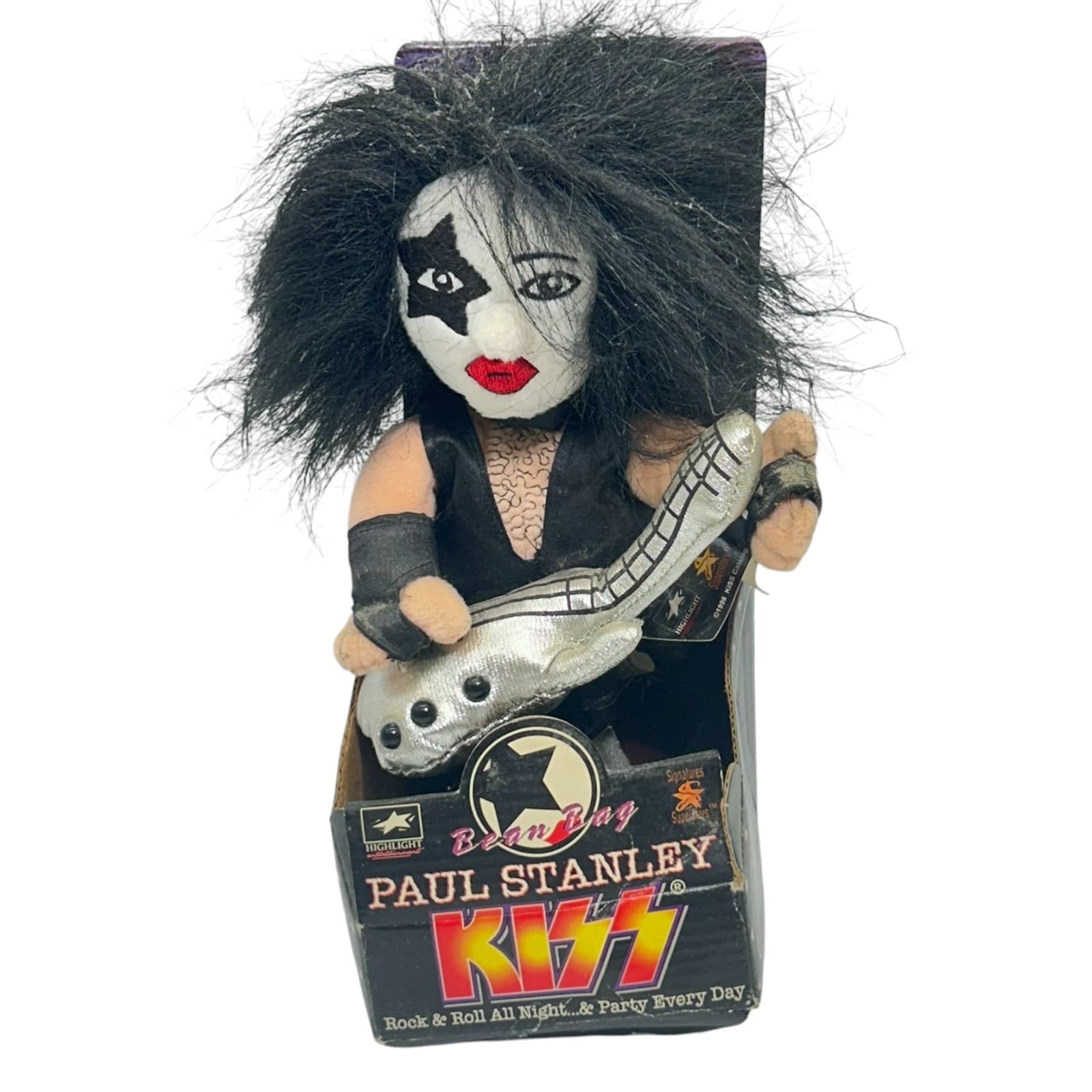 Vintage 1998 Kiss Paul Stanley Bean Bag Doll by Highlight Entertainment Products