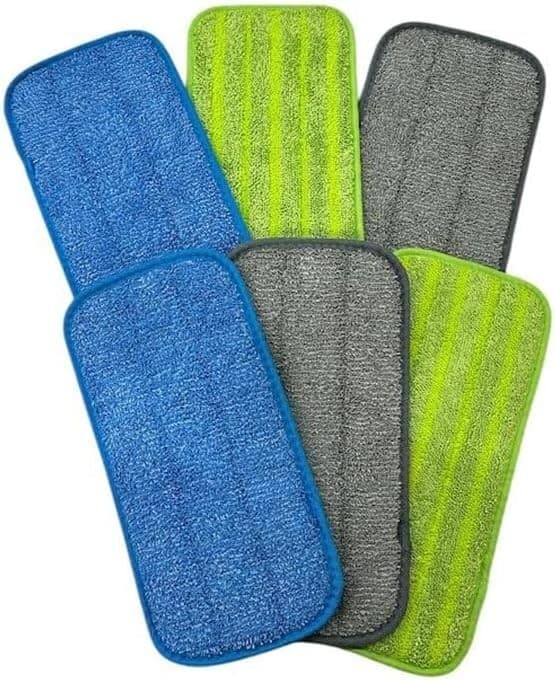 6 Pack Reusable Mop Pads Compatible with Swiffer Wet Jet Mop- Wet Pads Refill