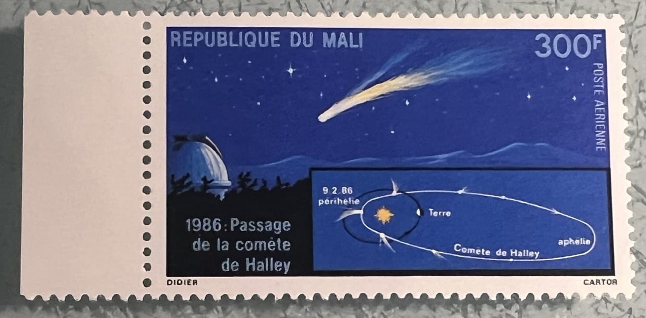 Mali 1986 300F Halley’s Comet MNH Airmail Astronomy Space Topical Scott #C523
