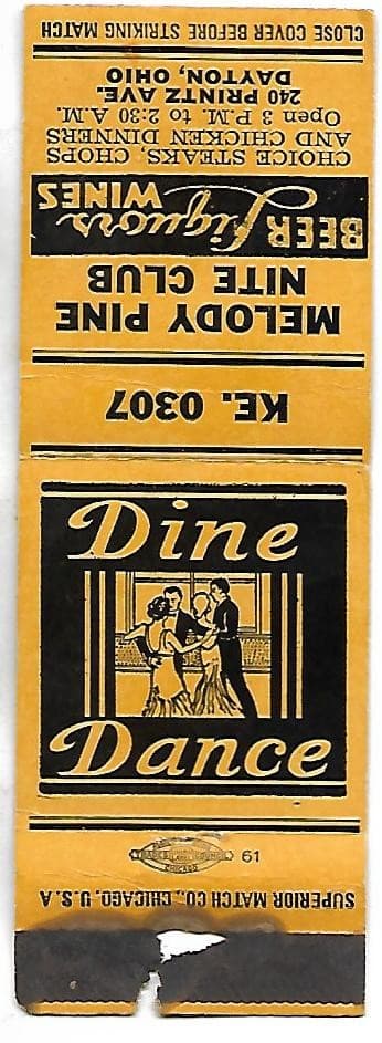 MELODY PINR TAVERN, DAYTON OH, COVER