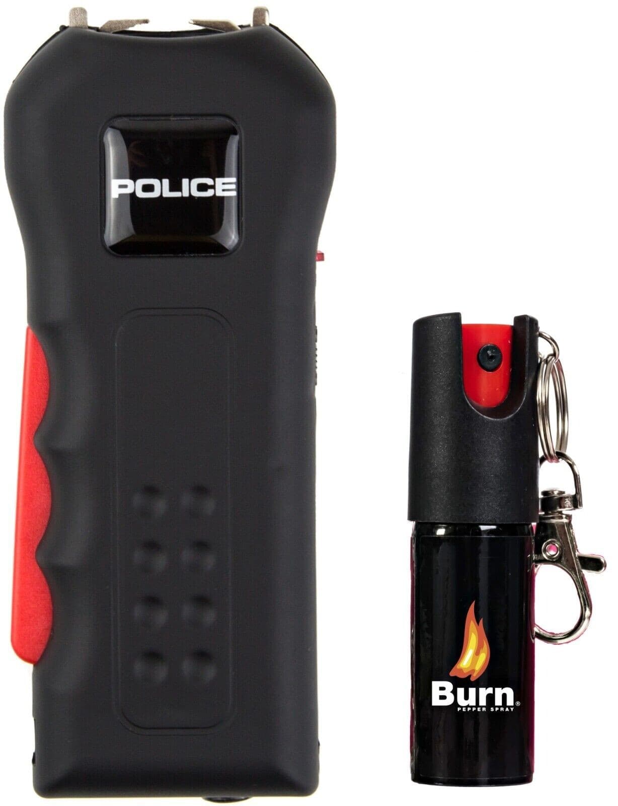 POLICE Stun Gun Burn Pepper Spray Combo Self Defense 512 Black
