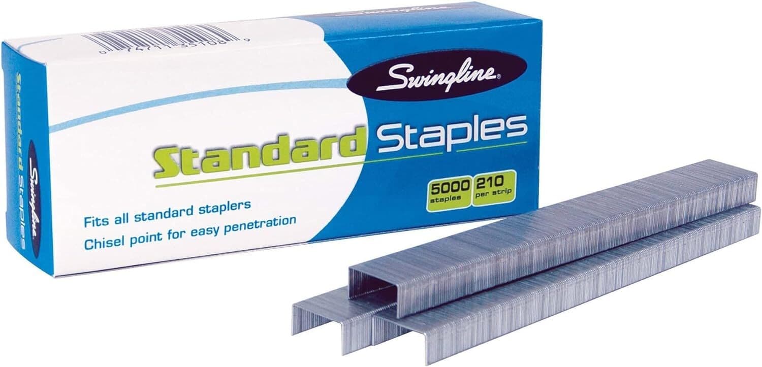 Swingline Staples Standard 1/4 inches Length 210/Strip 5000/Box 1 Box - (35108)