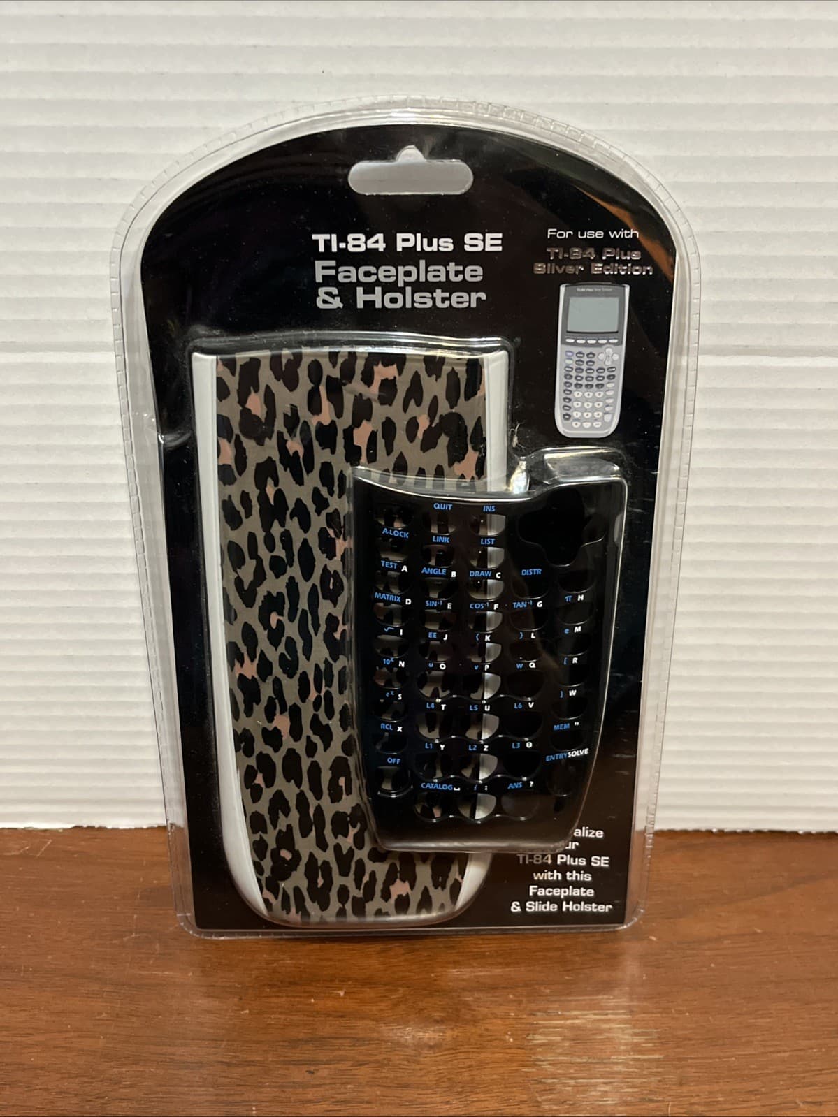 Leopard Print Faceplate & Holster for TI-84 Plus SE New Sealed - Pkg Wear