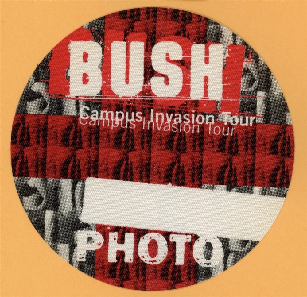 Bush 2000 Campus Invasion Concert Tour Photo Backstage Pass