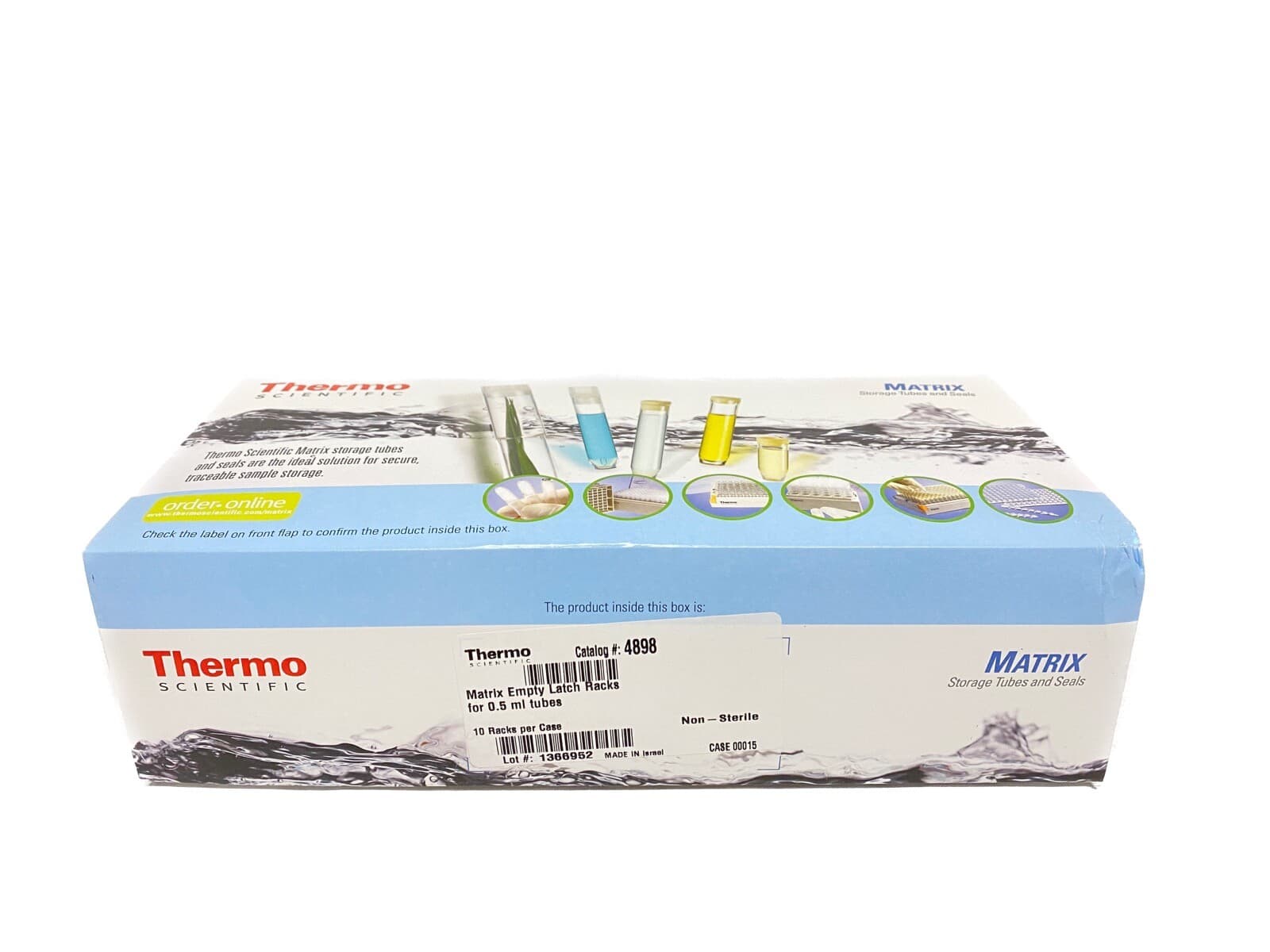 (10/Pk) THERMO Matrix 96-Position Latch Rack for 2D Barcoded Storage Tubes 4898