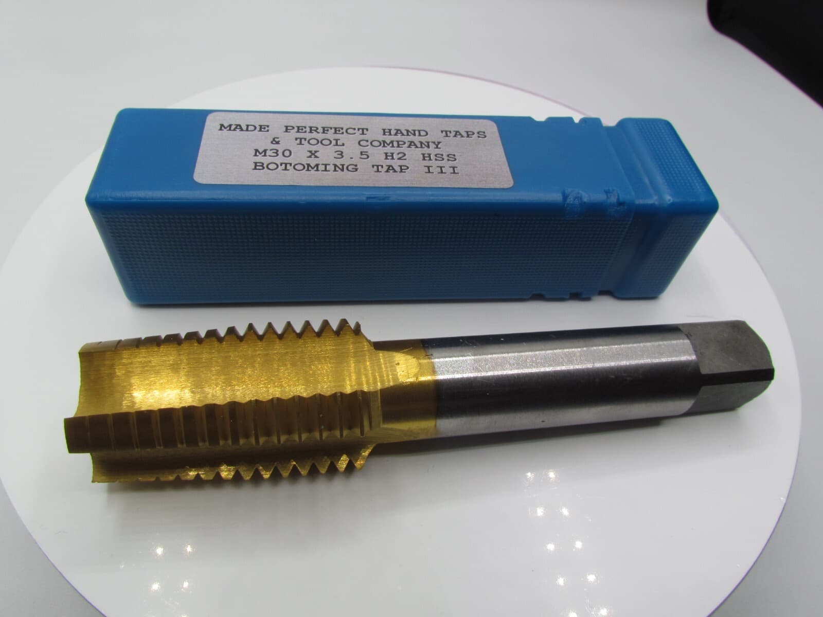 TiN Coated M30 x 3.5" Tap Set -Bottoming Tap Only - 1 pcs - Right Hand A