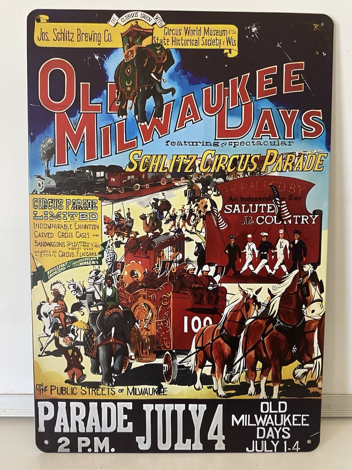 Schlitz- Old Milwaukee Beer Metal Sign - Vintage Retro Style Ad