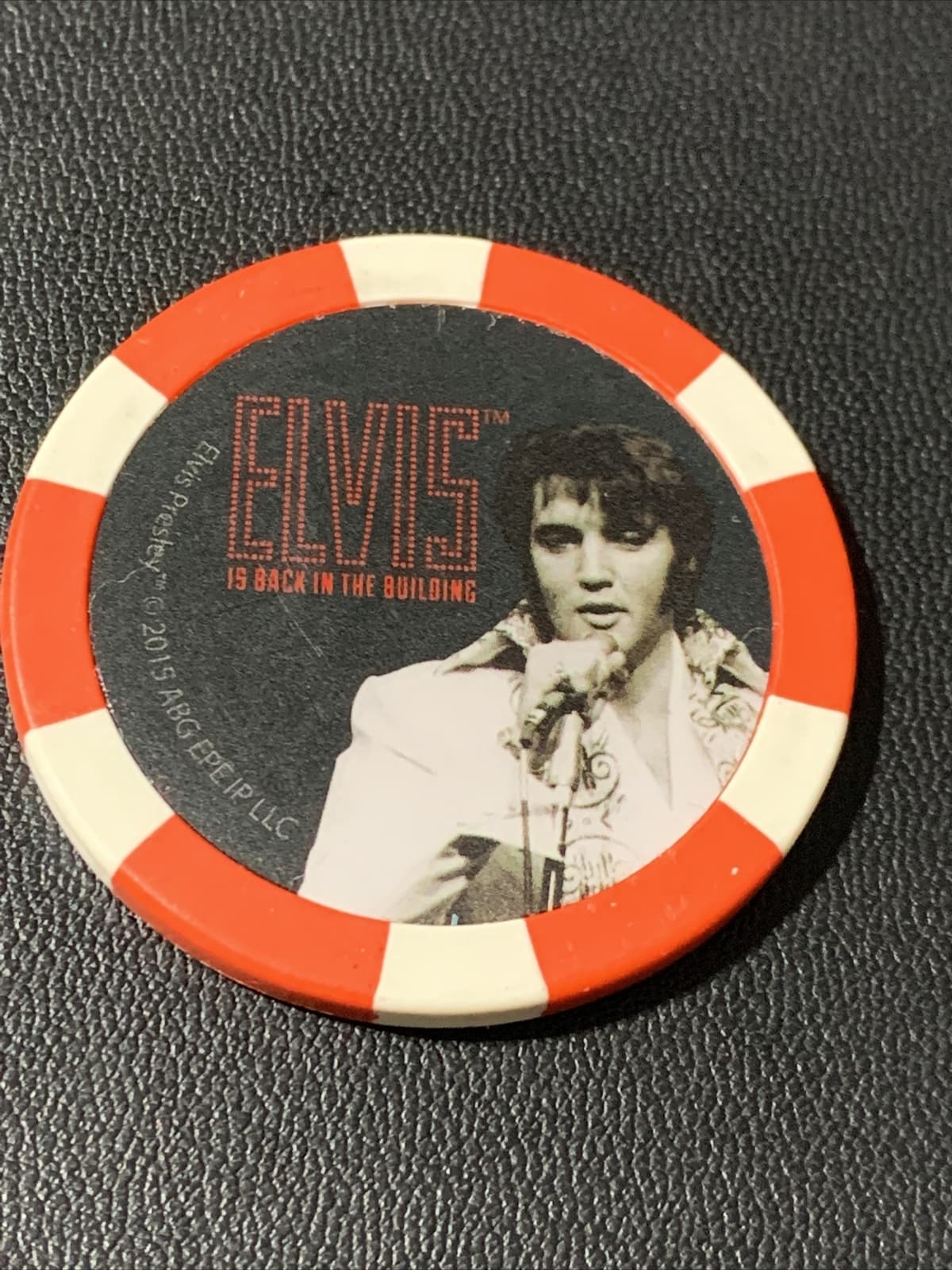 Elvis RED Las Vegas Poker Chip / Former Hilton / Graceland