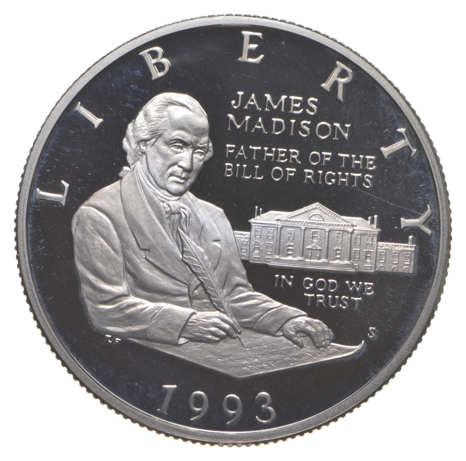 1993-S Proof James Madison Bill of Rights Commemorative Half Dollar