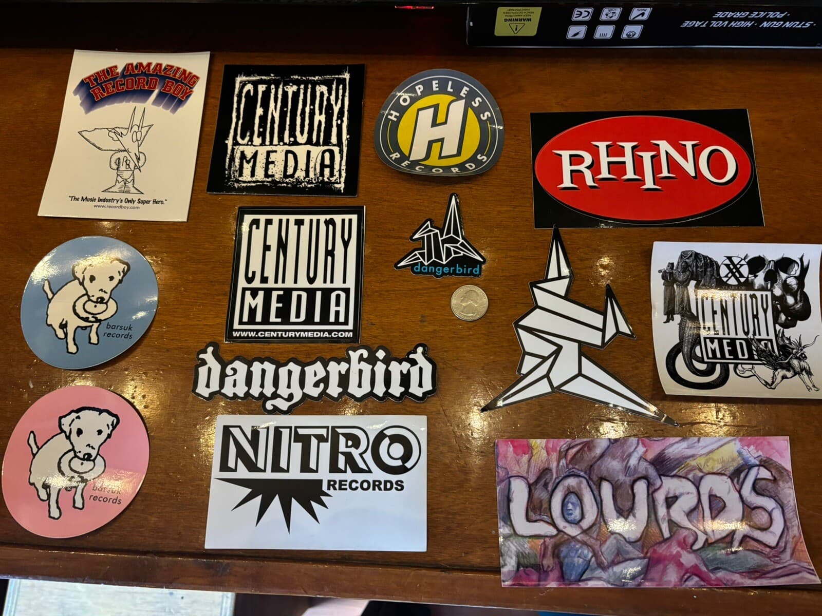 Record labels, Stickers (Lot of 13-Record Labels+ Free flag sticker