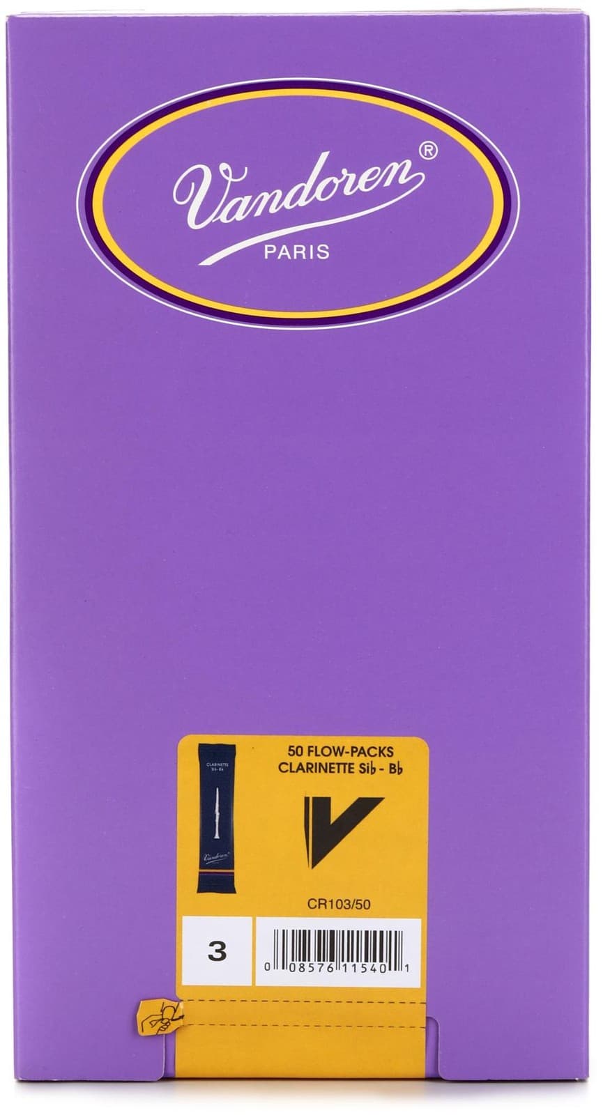 Vandoren Traditonal Bb Clarinet Reeds - 3.0 (50-pack)