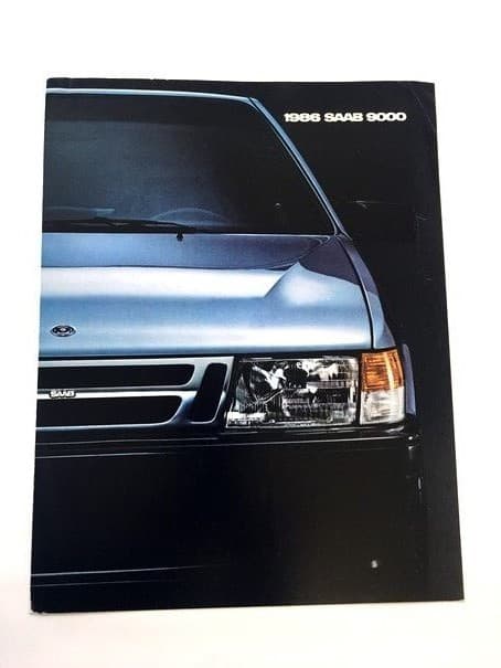 1986 SAAB 9000 Original Car Sales Brochure Folder