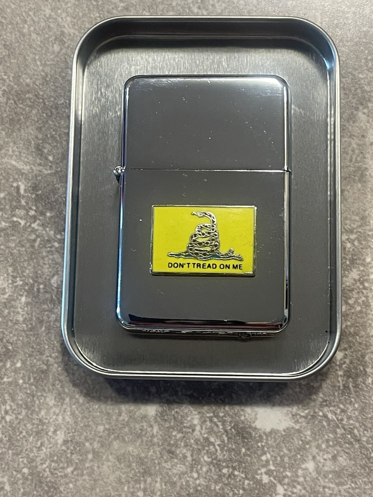 Military Earth Chrome By Star Lighter Don't Tread on Me Chrome Lighter