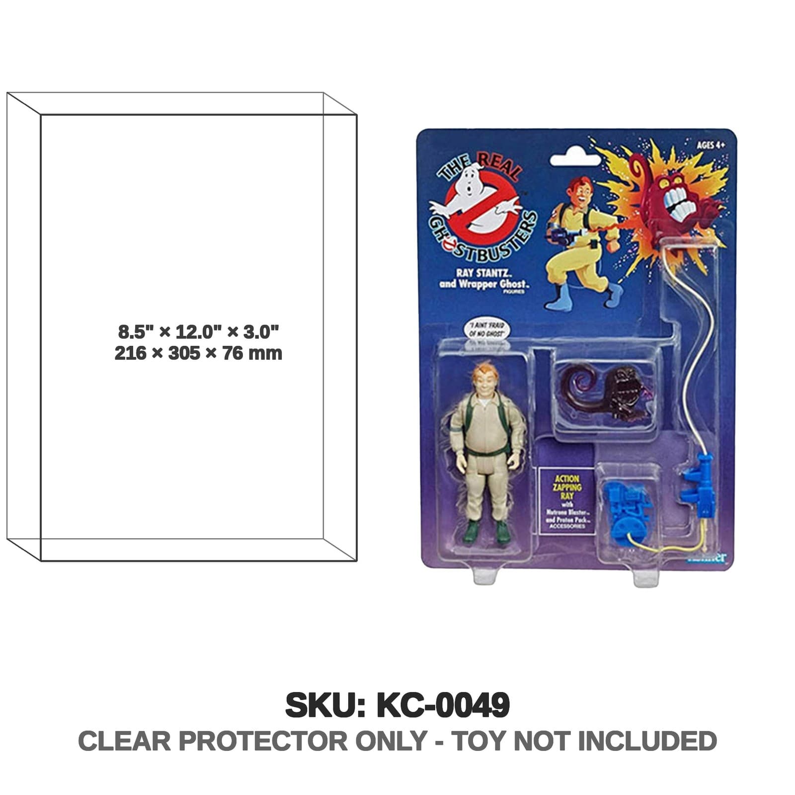 Protector For Kenner The Real Ghostbusters Action Figures - 3" Thick