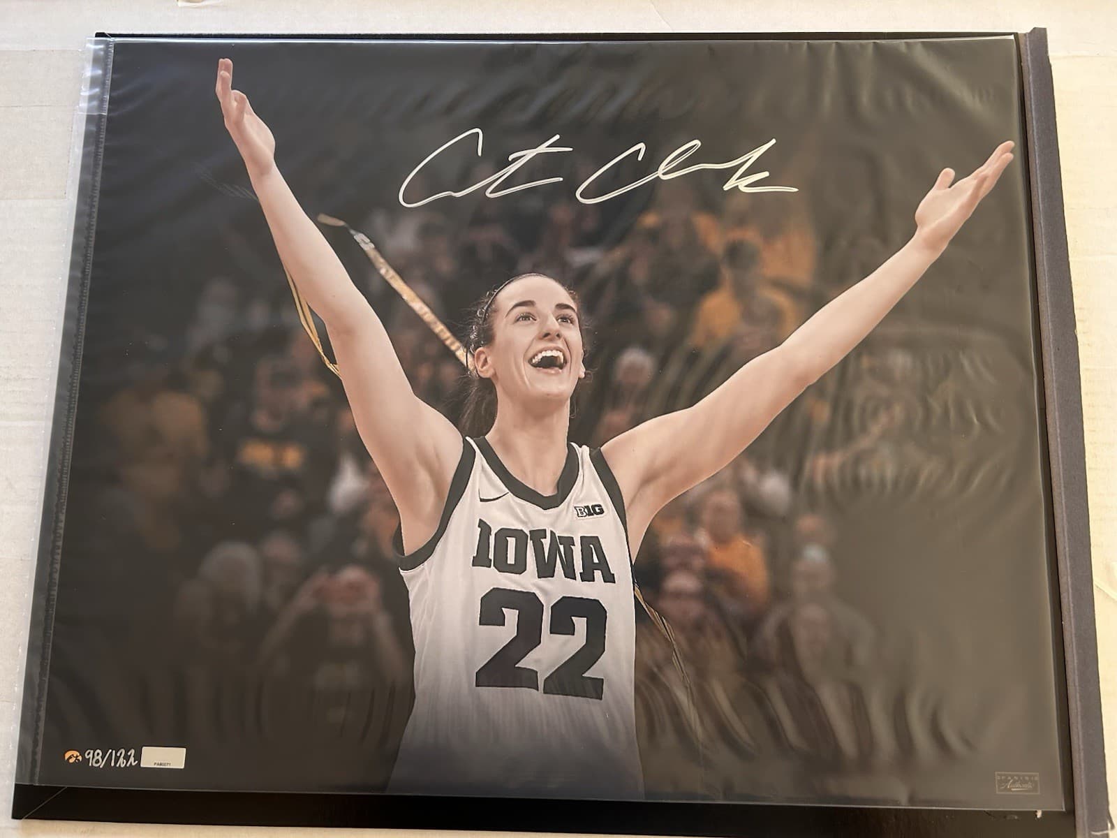 Panini Caitlin Clark Signed Autographed 16x20 Photo None Better 98/122 Auto