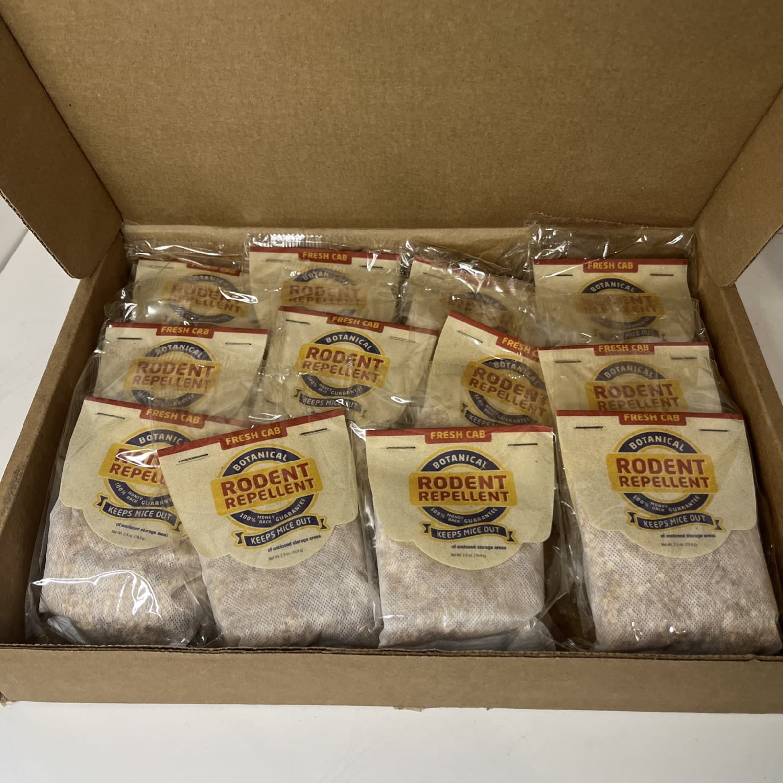 Fresh Cab Botanical Rodent Repellent Box of 12 ( 2.5 oz.) Pouches