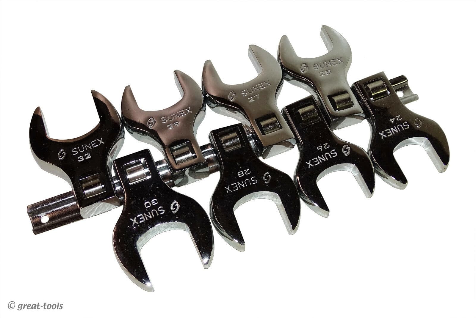 METRIC CROWFOOT WRENCHES – 24mm to 32mm – large wrench set – 1/2” drive tools