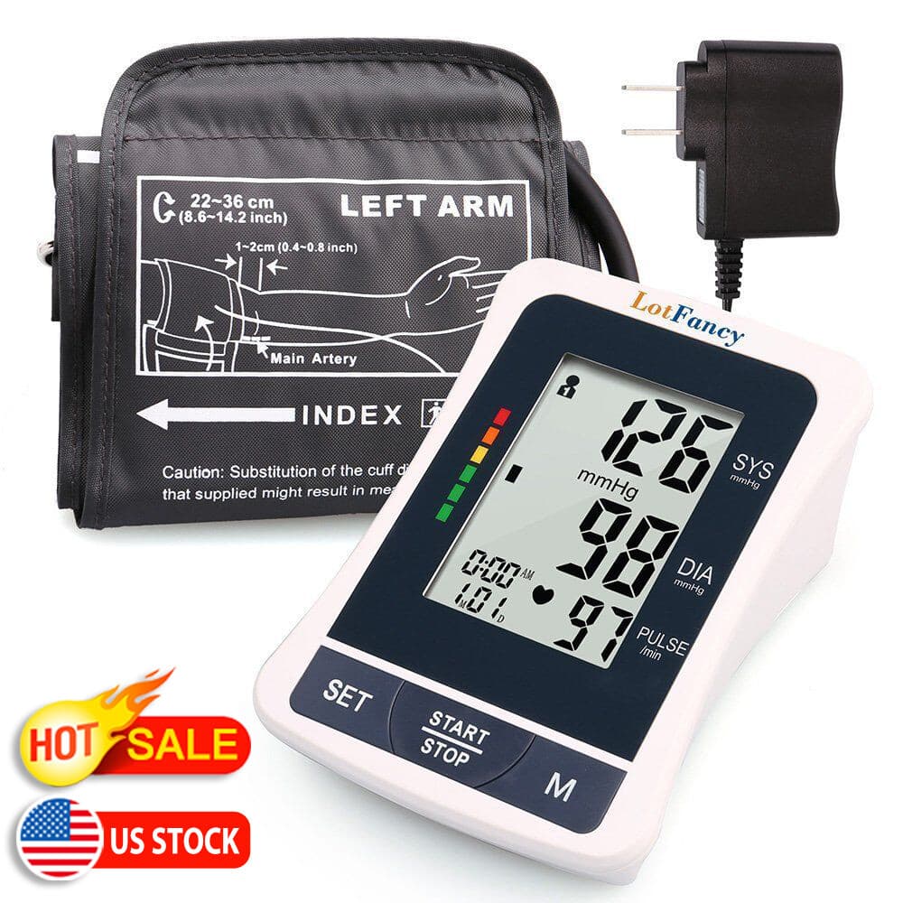 Automatic Digital Arm Blood Pressure Monitor Large BP Cuff Gauge Machine Meter