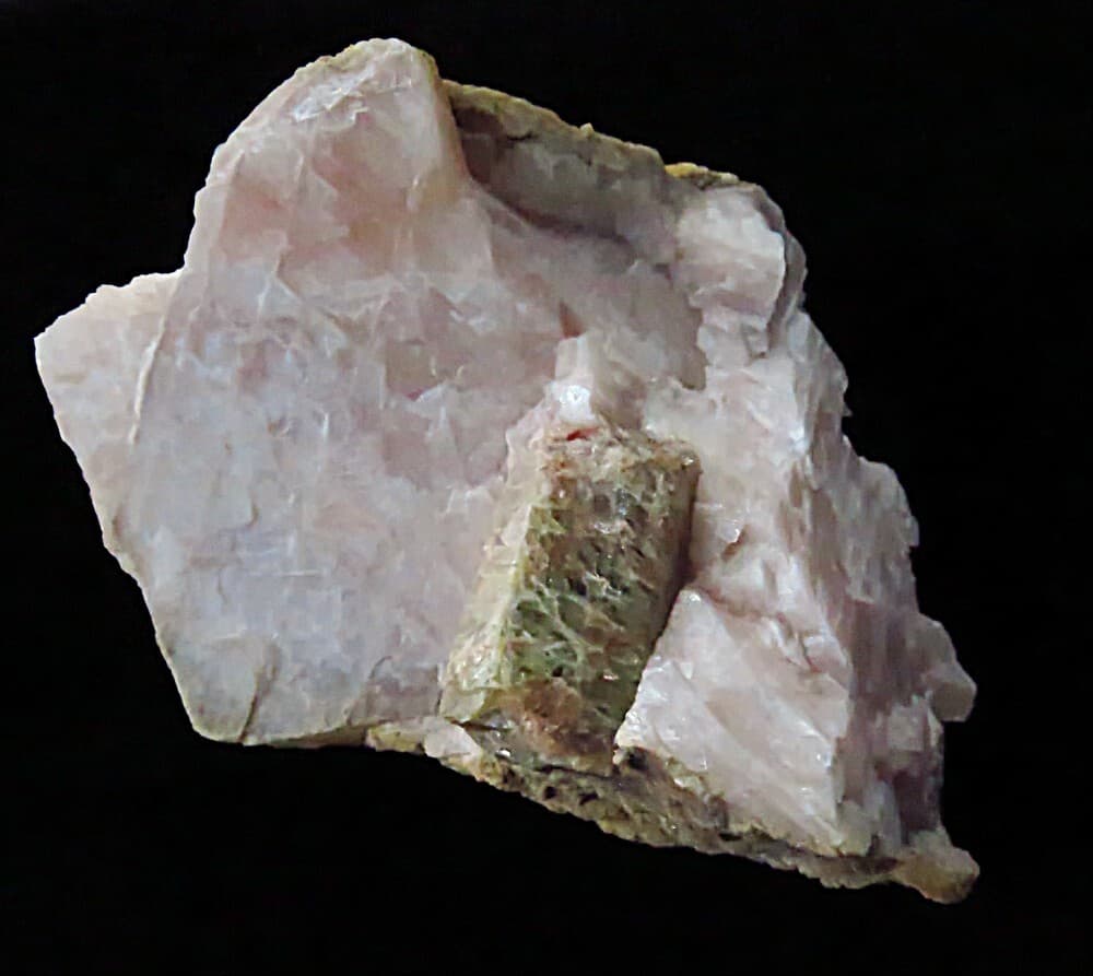 Apatite in Fluorescent Pink Calcite- Eggansville, Canada