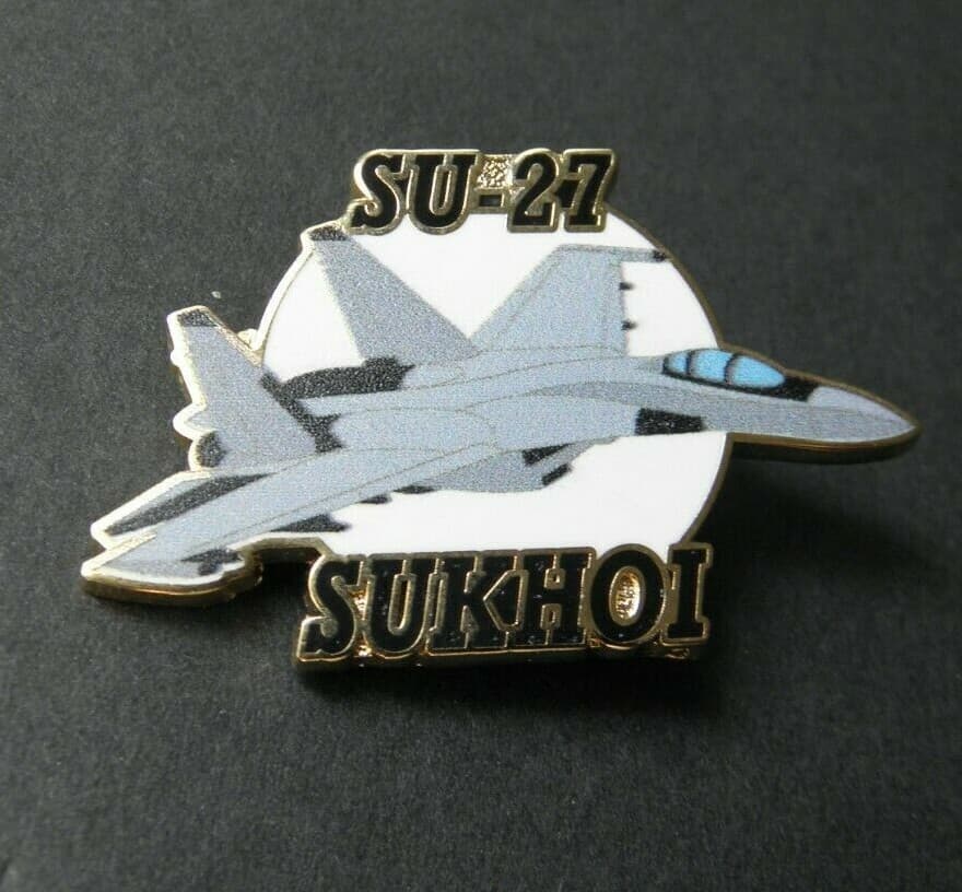 Sukhoi Su-27 Russian Fighter Aircraft Lapel Pin 1.5 inches