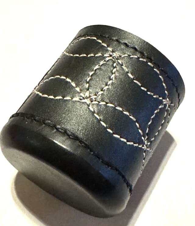 LEATHER DICE CUP COMMERCIAL GRADE HAND STICHED RIBBED INSIDE REG SIZE SHIPS FREE