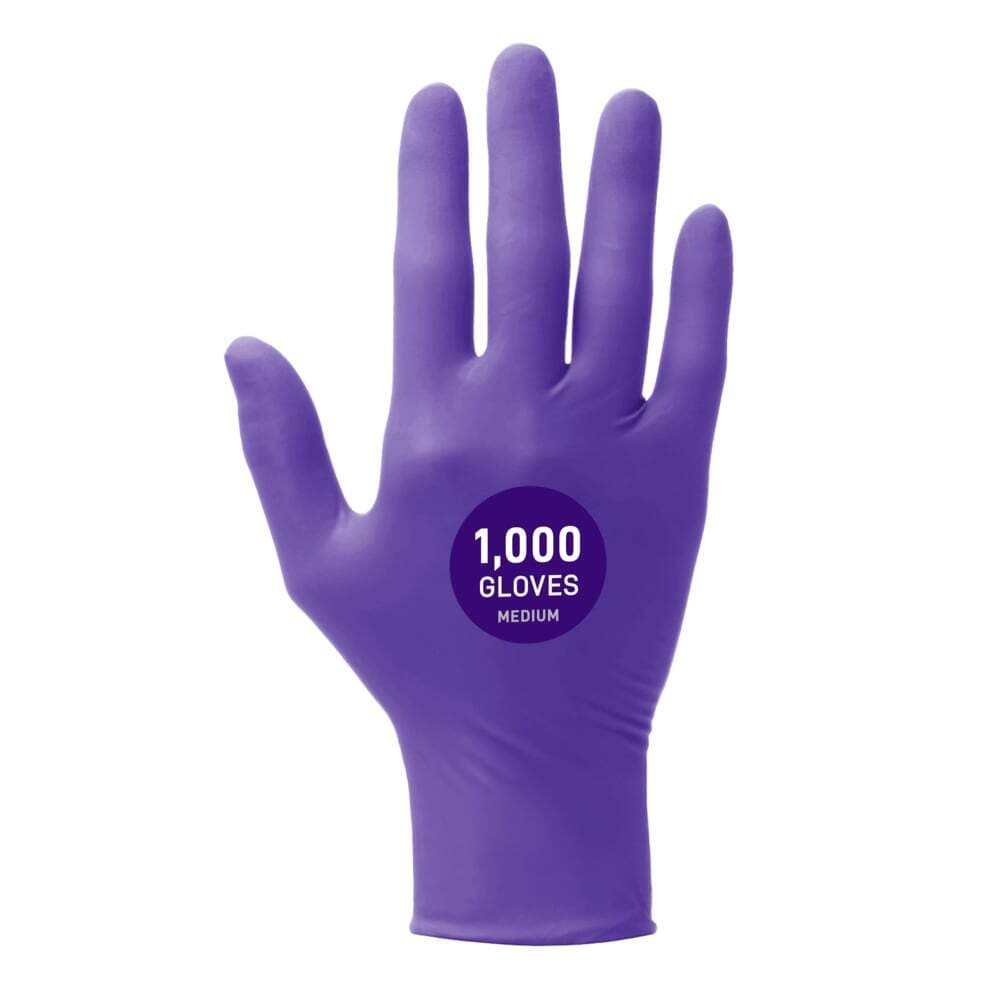 Kimtech 55082 Purple Nitrile, Nitrile Exam Gloves, 6 Mil Palm, Medium