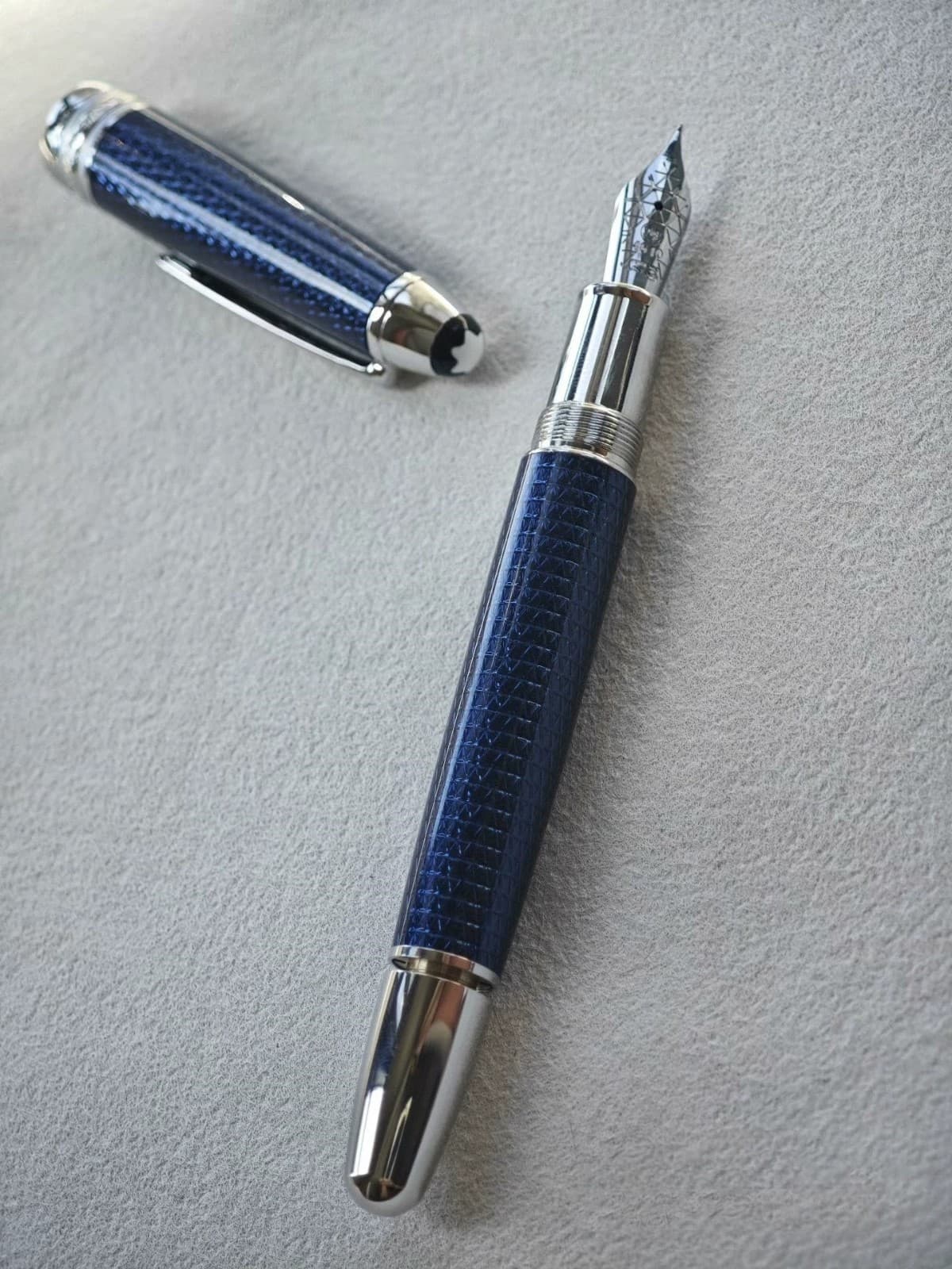 Perfect Twilight Blue Piston Inking Series M nib Fountain Pen No Box