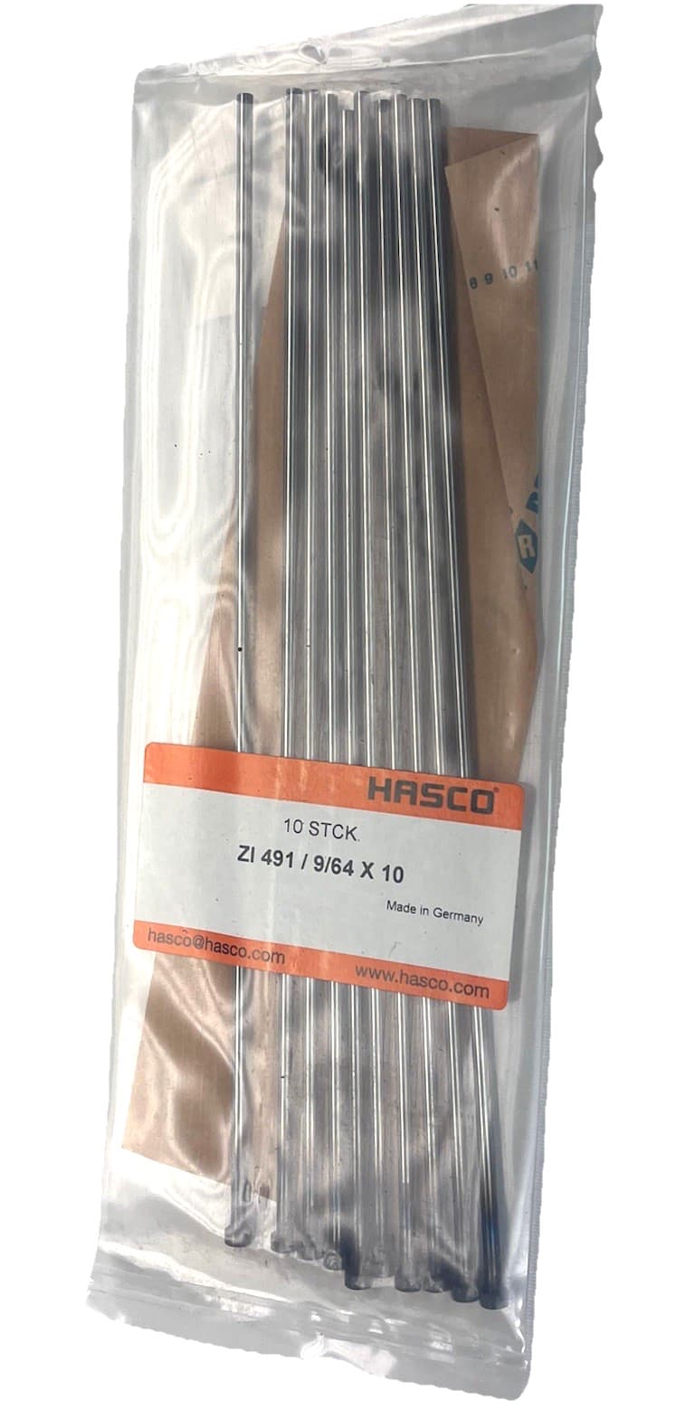 Ejector Pins(10) 9/64 X 10" Hasco ZI491 Shouldered Hardened Mold Injection