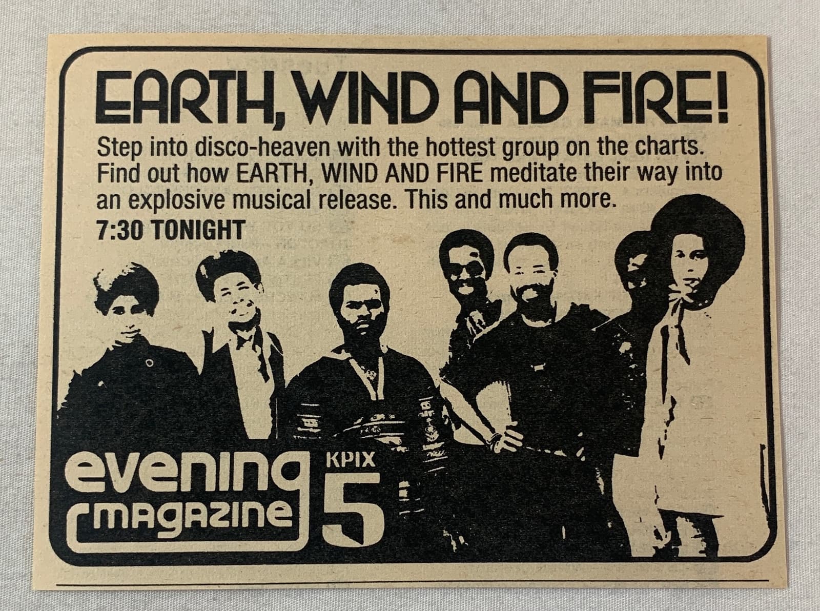 1978 KPIX tv ad~ Evening Magazine EARTH WIND AND FIRE