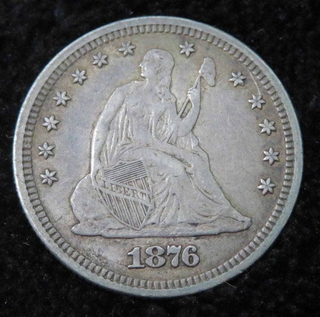1876 Seated Liberty Quarter * Better Grade * Nice Details * Full Liberty * 4899