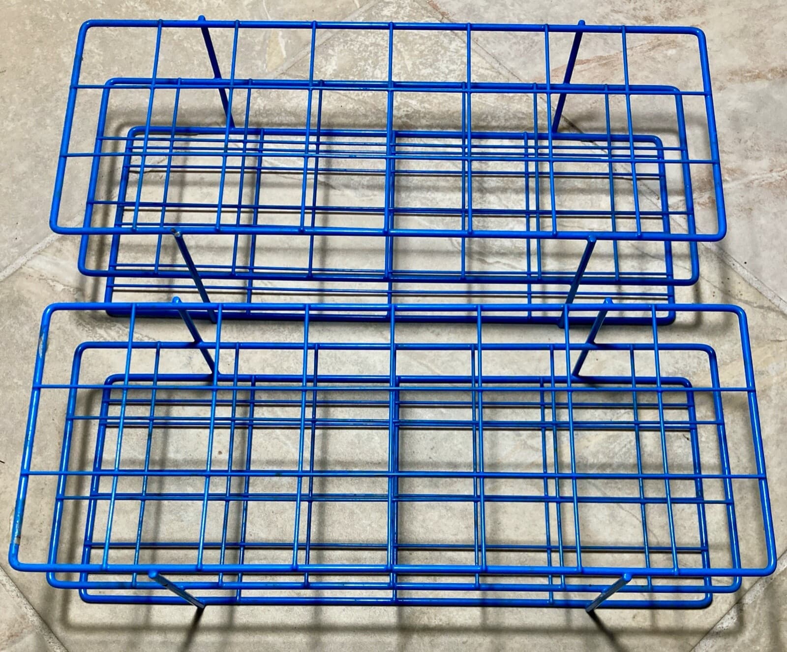 2 Fisherbrand Chemically-Resistant Wire Test Tube Racks (24 wells @ 30-40mm dia)