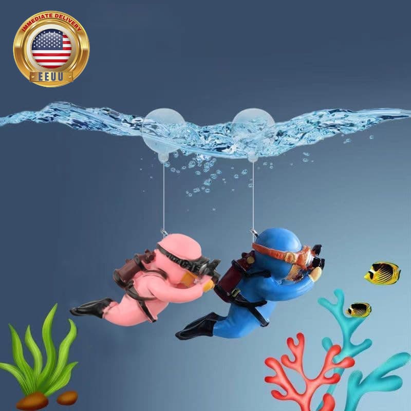 2 Pack Floating Fish Tank Decorations, Aquarium Decorations, Floating Device Fis