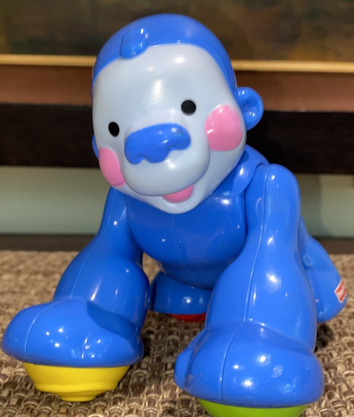 Fisher Price Amazing Animals Clicker Click Clack Blue Gorilla Monkey Ape Chimp
