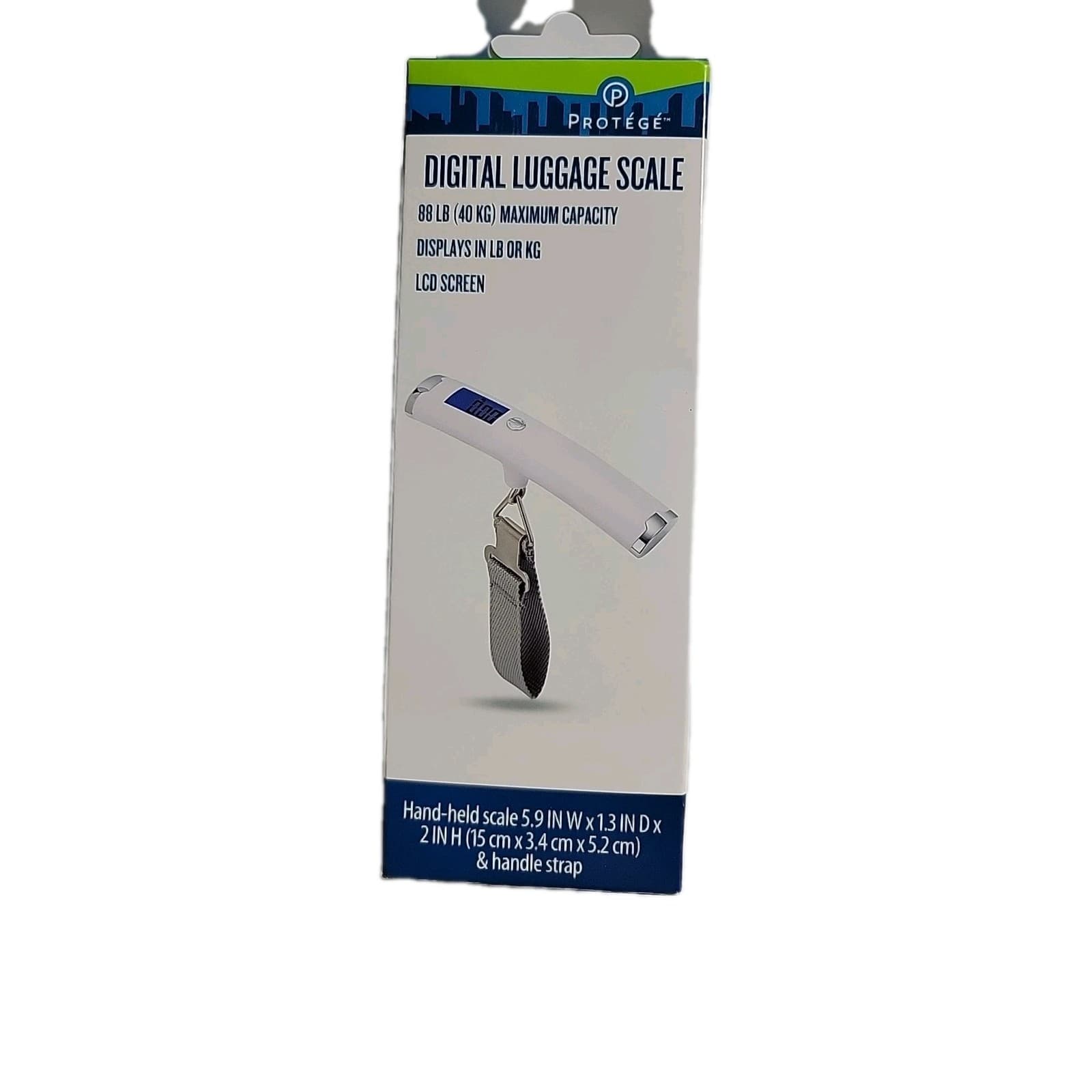 Protege Digital Luggage Scale :: Max Capac. 88lb/40 Kg, Displays on LCD Screen