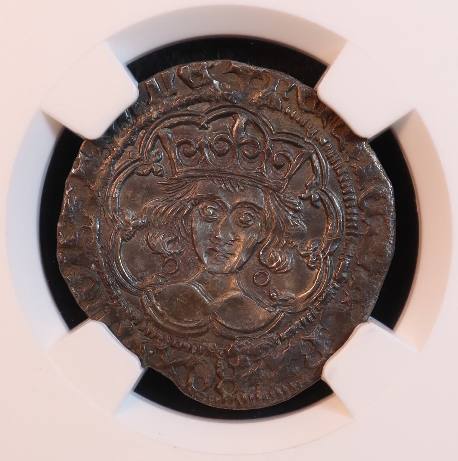 1422-30 England "Henry VI" Silver 4 Pence Groat, S-1836 - NGC AU55! Exquisite!
