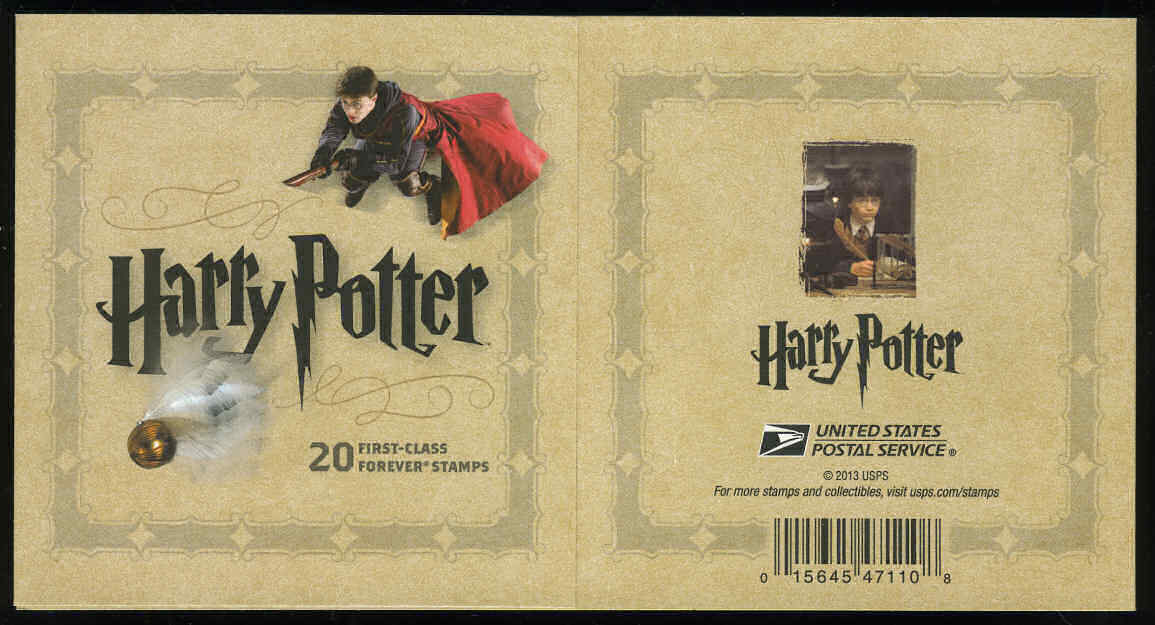 US #4825-4844 BK307a Harry Potter Imperf Folded Booklet of 20 VF NH MNH