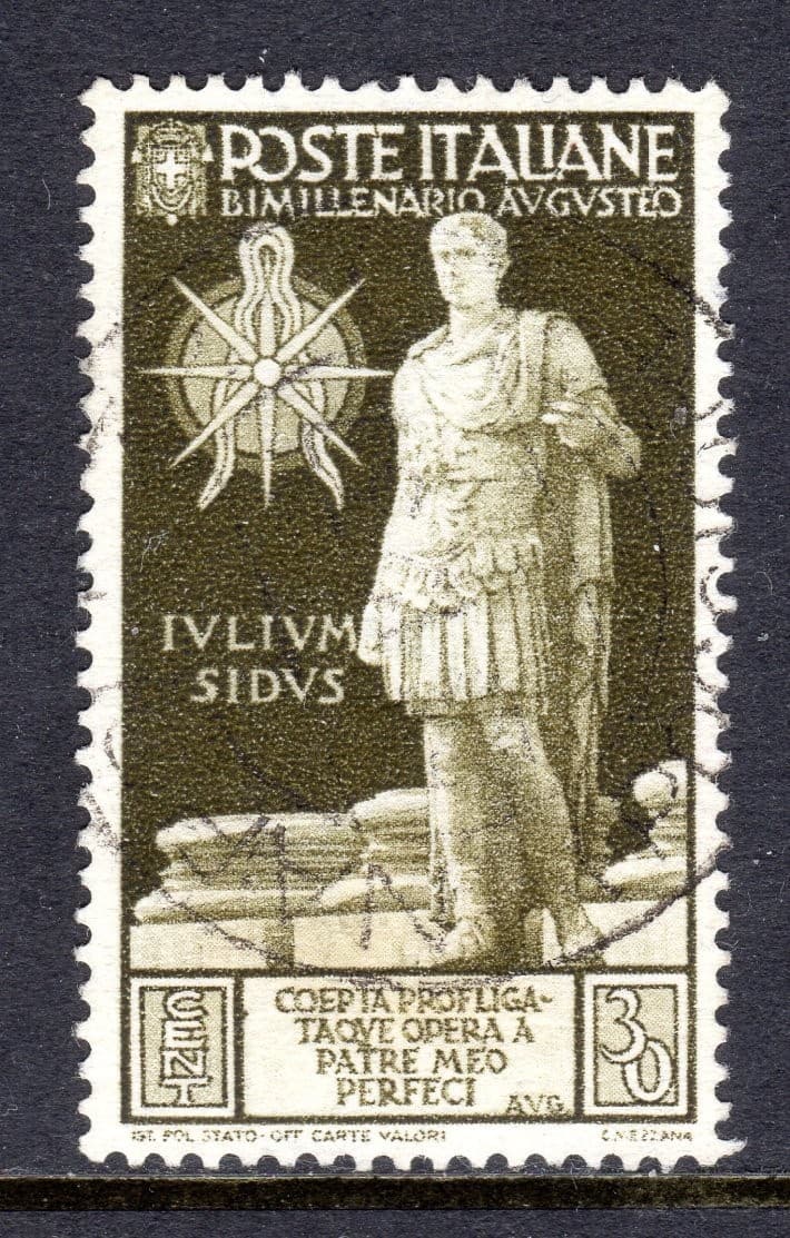 Italy Scott # 381 VF Used 1937 30 C 2,000th Ann Birth Augustus Caesar #2