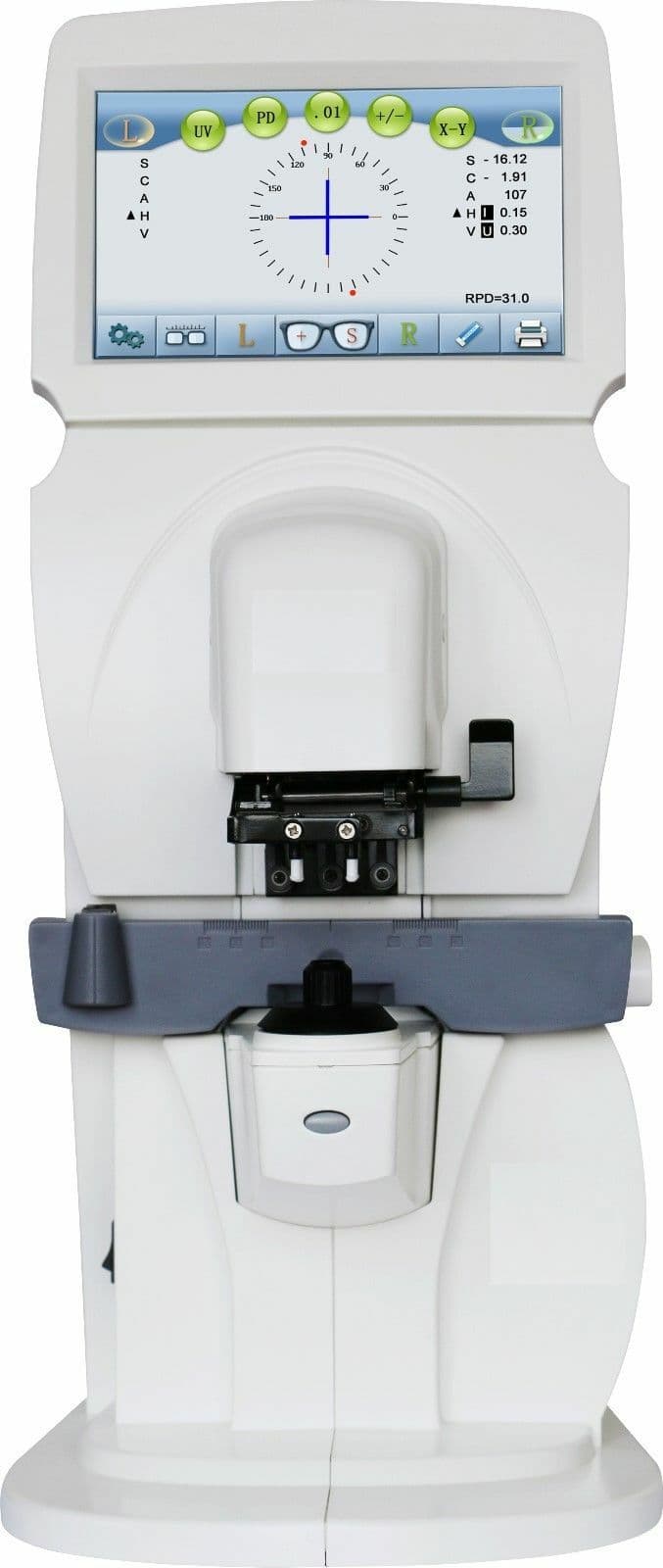 7" Touch Screen Optic Auto Lensmeter Lensometer PD+UV /w Thermal Printer AL-E35