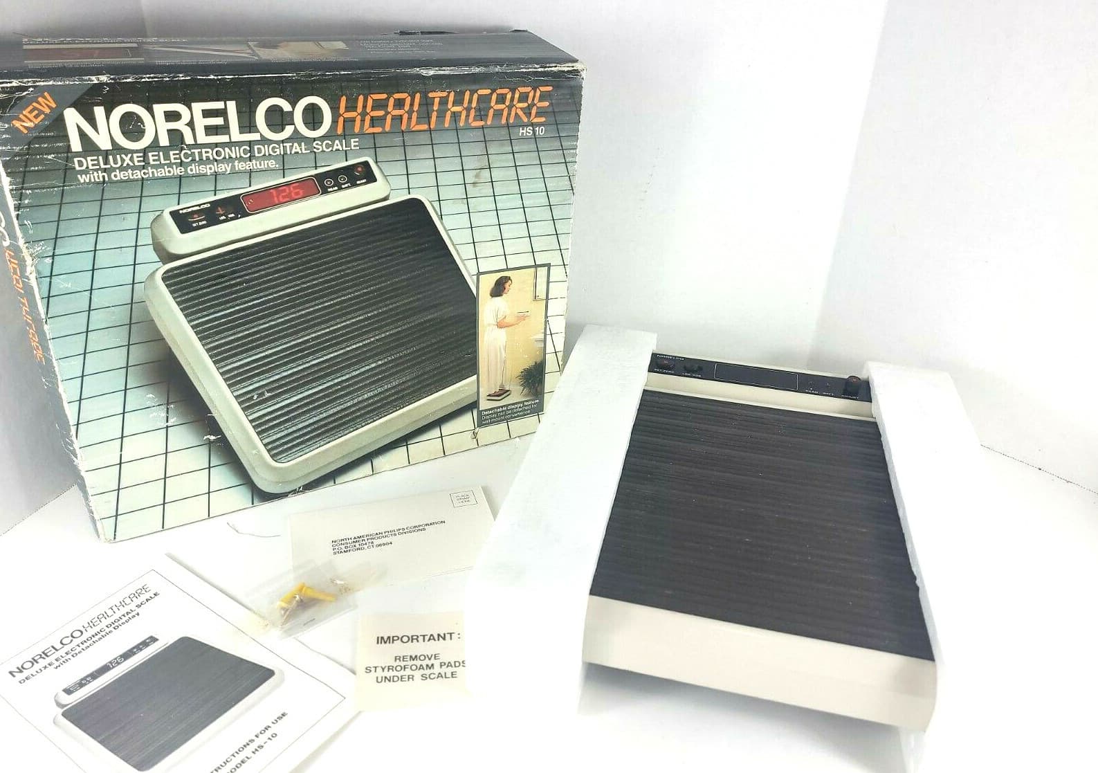 Vintage Norelco Healthcare Deluxe Electronic Digital Scale ~ HS10