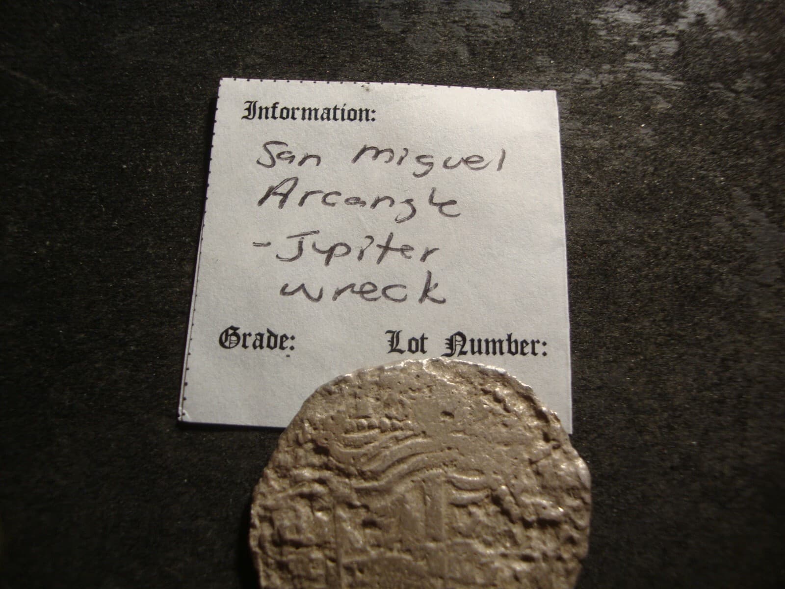 1659 Shipwreck San Miguel El Arcangel Silver Eight 8 Real Cobb Jupiter