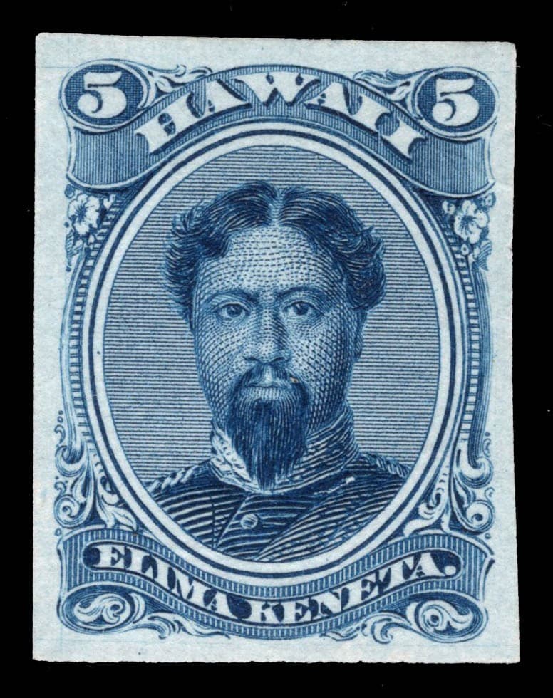 MOMEN: HAWAII US STAMPS #32P3 PROOF ON INDIA XF LOT #95601*