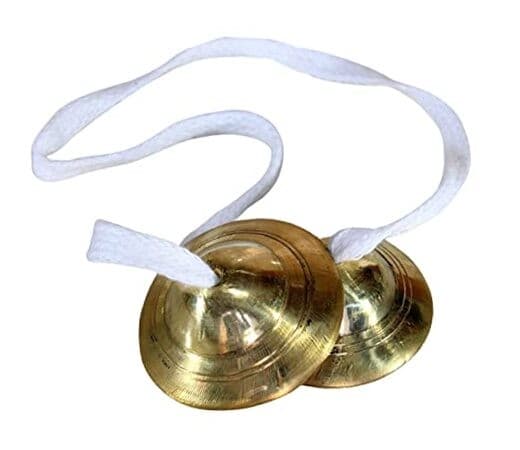- Brass Tibetan Tingsha Manjeera Clash Cymbals or Hand Cymbals - Traditional